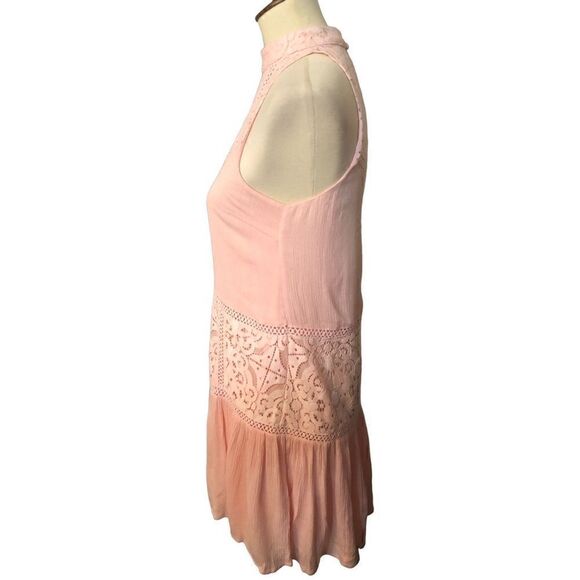 Gianni Bini Blush Pink Halter Strapless Lace Overlay Dress - Size XS - Picture 5 of 14
